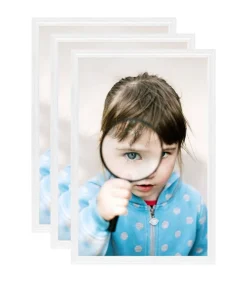 Best Fotolijsten 3 st voor tafel 21x29,7cm MDF wit Fotolijsten