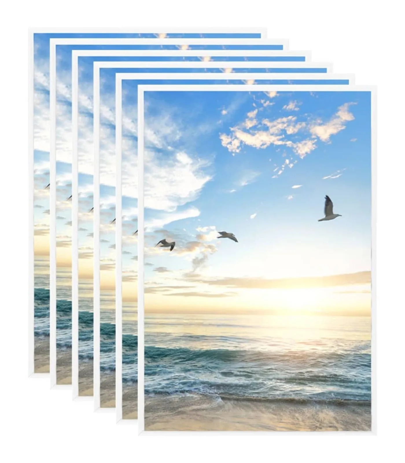 vidaXL Fotolijsten 5 st voor tafel 21x29,7 cm MDF wit