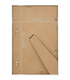 vidaXL Fotolijsten 5 st voor tafel 21x29,7 cm MDF wit