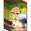 New Fotolijsten 3 st voor wand of tafel 59,4x84 cm MDF bronskleurig Fotolijsten