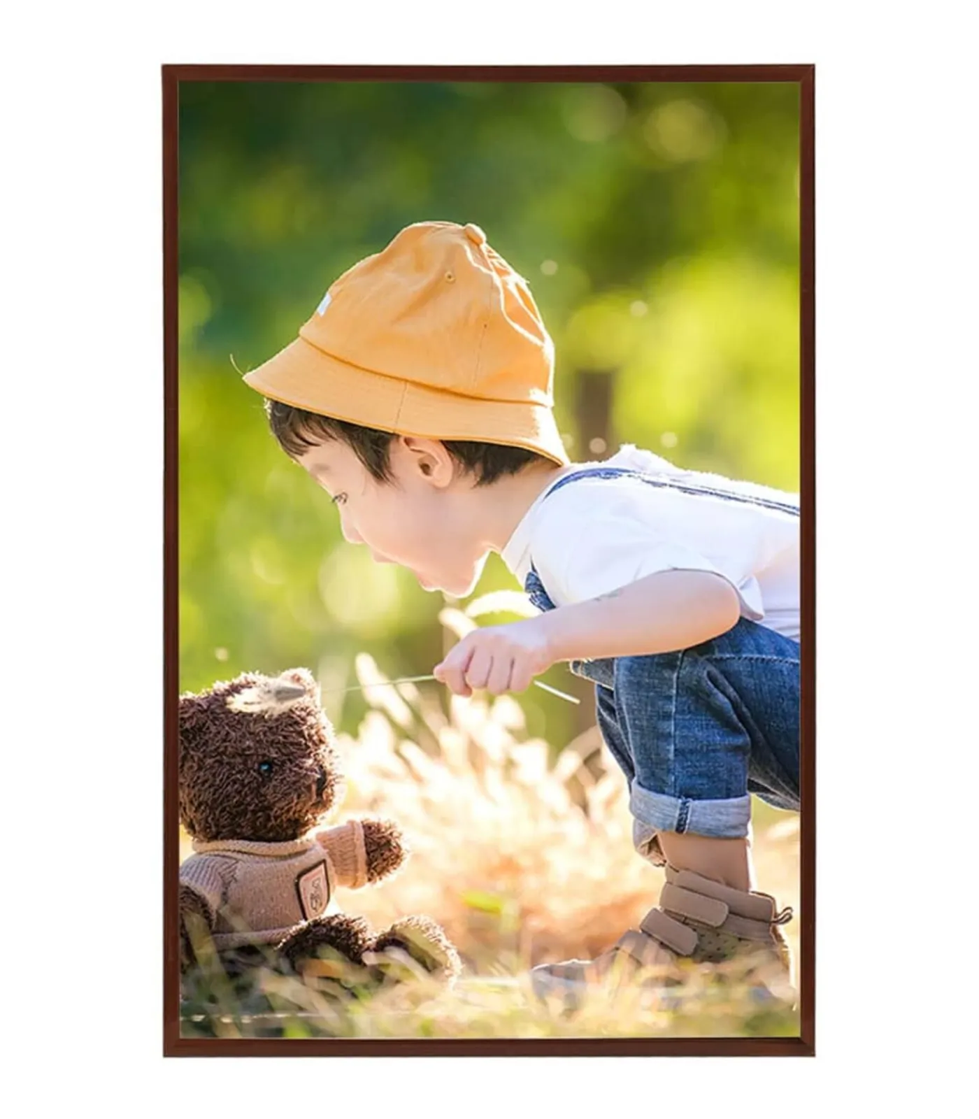 vidaXL Fotolijsten 5 st voor wand of tafel 70x90 cm MDF bronskleurig