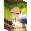 Clearance Fotolijsten 3 st voor wand of tafel 70x90 cm MDF bronskleurig Fotolijsten