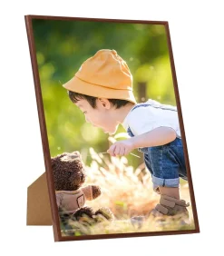 Clearance Fotolijsten 3 st voor wand of tafel 70x90 cm MDF bronskleurig Fotolijsten