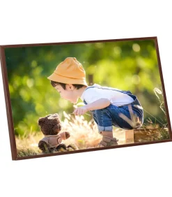 Clearance Fotolijsten 3 st voor wand of tafel 70x90 cm MDF bronskleurig Fotolijsten