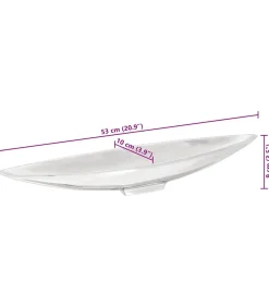 vidaXL Fruitmand Zilver 54 x 9 x 10 cm Aluminium