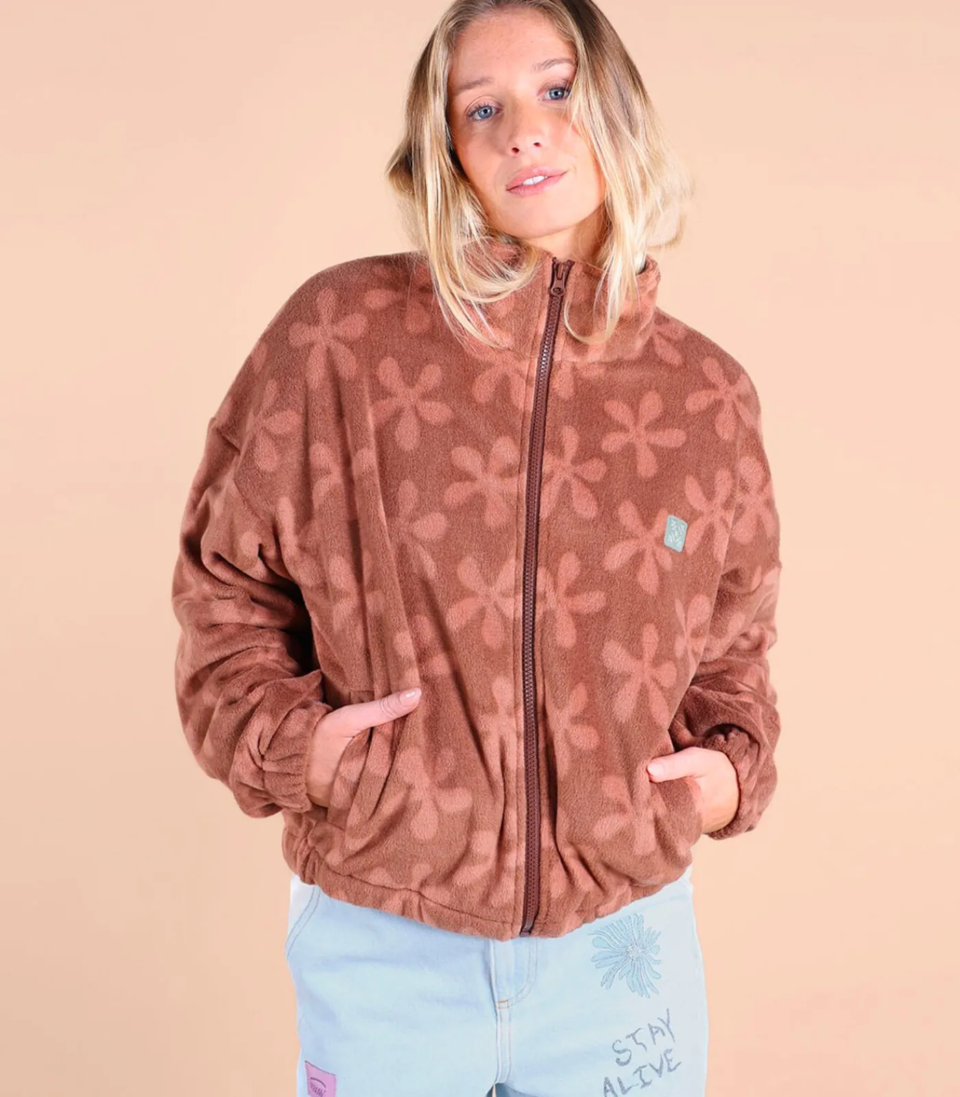 DAMES Oxbow Full zip polaire imprimée PANDORA