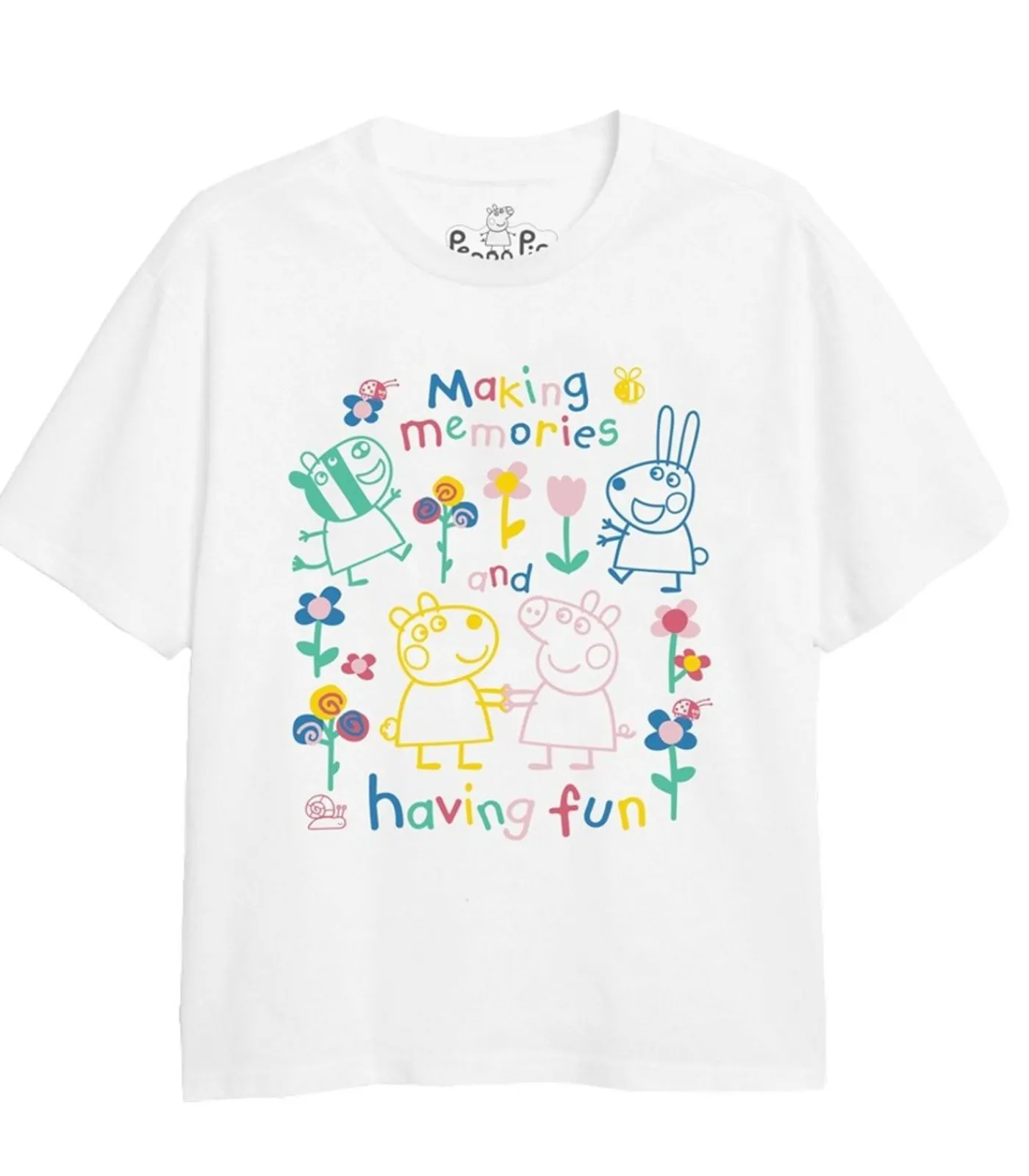 Kinderen PEPPA PIG FUN FRIENDS - T-shirt - Wit