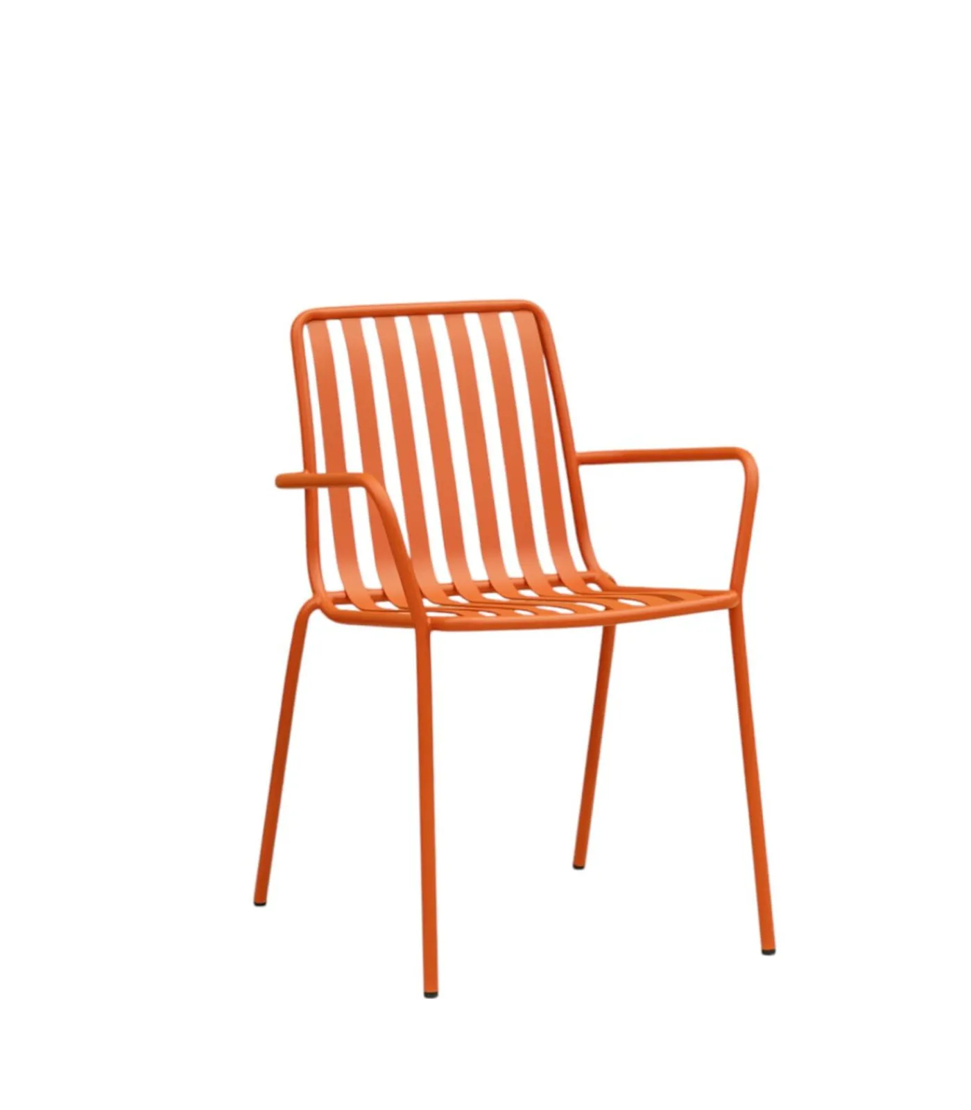 Clearance Gaby - Oranje metalen leunstoel Tuinmeubelen