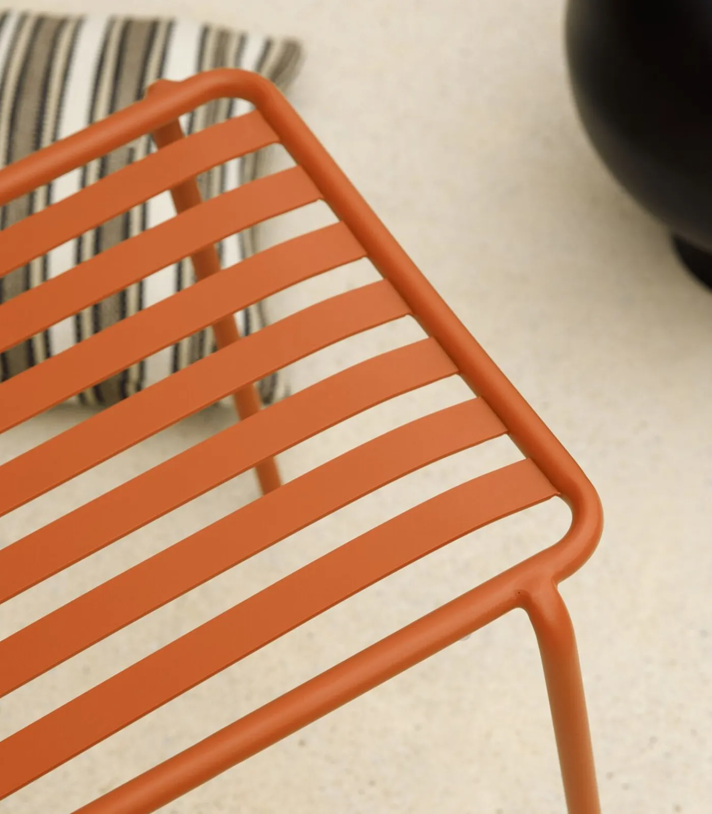 Clearance Gaby - Oranje metalen leunstoel Tuinmeubelen