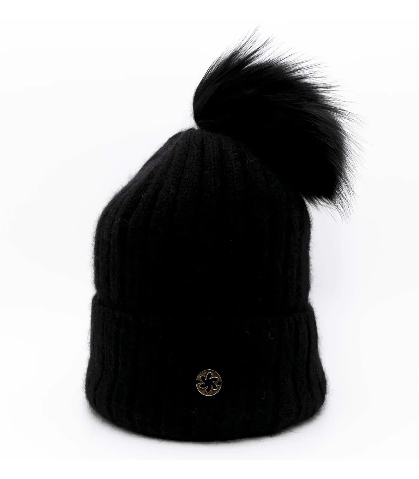 DAMES JAIL JAM Galanter Fur Cuffia A Coste Con Risvolto E Pompon