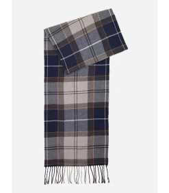 Heren Barbour Galingale tartan scarf - grey midnight tartan