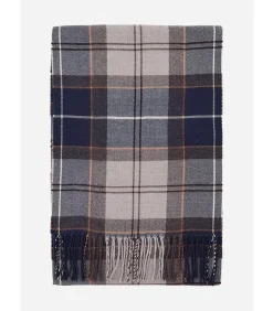Heren Barbour Galingale tartan scarf - grey midnight tartan