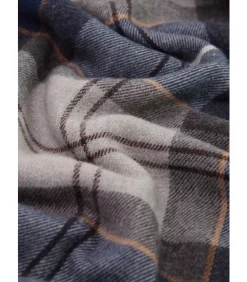 Heren Barbour Galingale tartan scarf - grey midnight tartan