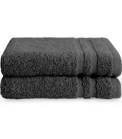 Outlet Gastendoekjes 30x50 cm Antraciet - 6 stuks Handdoeken