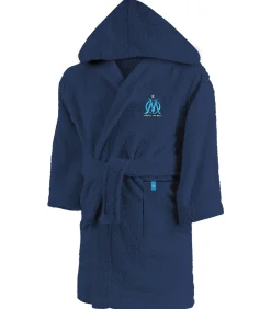 Hot Geborduurde kinderbadjas met capuchon 100% katoen, OM RUBAN Kinderen Ondergoed En Nachtmode