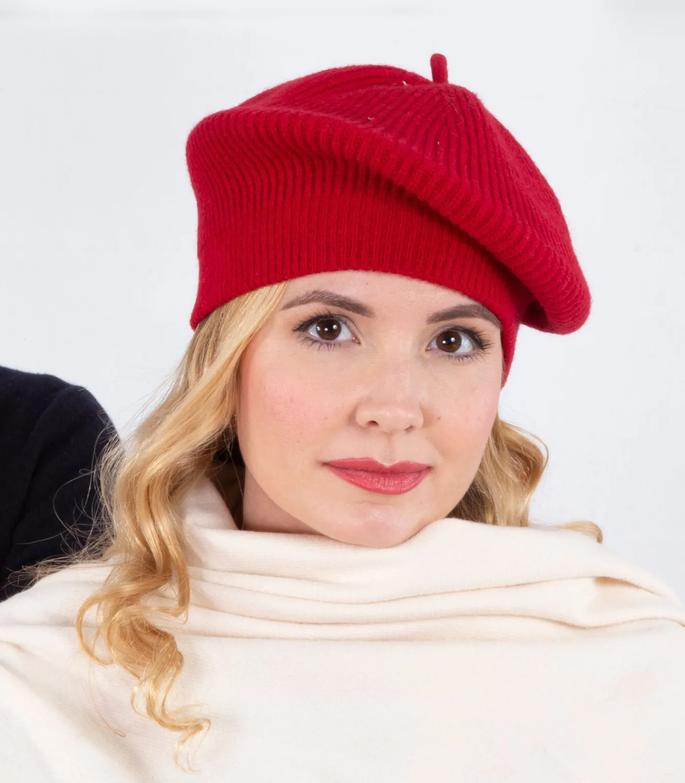 New Gebreide baret voor dames Soft Touch Rood DAMES Hoeden & Petten