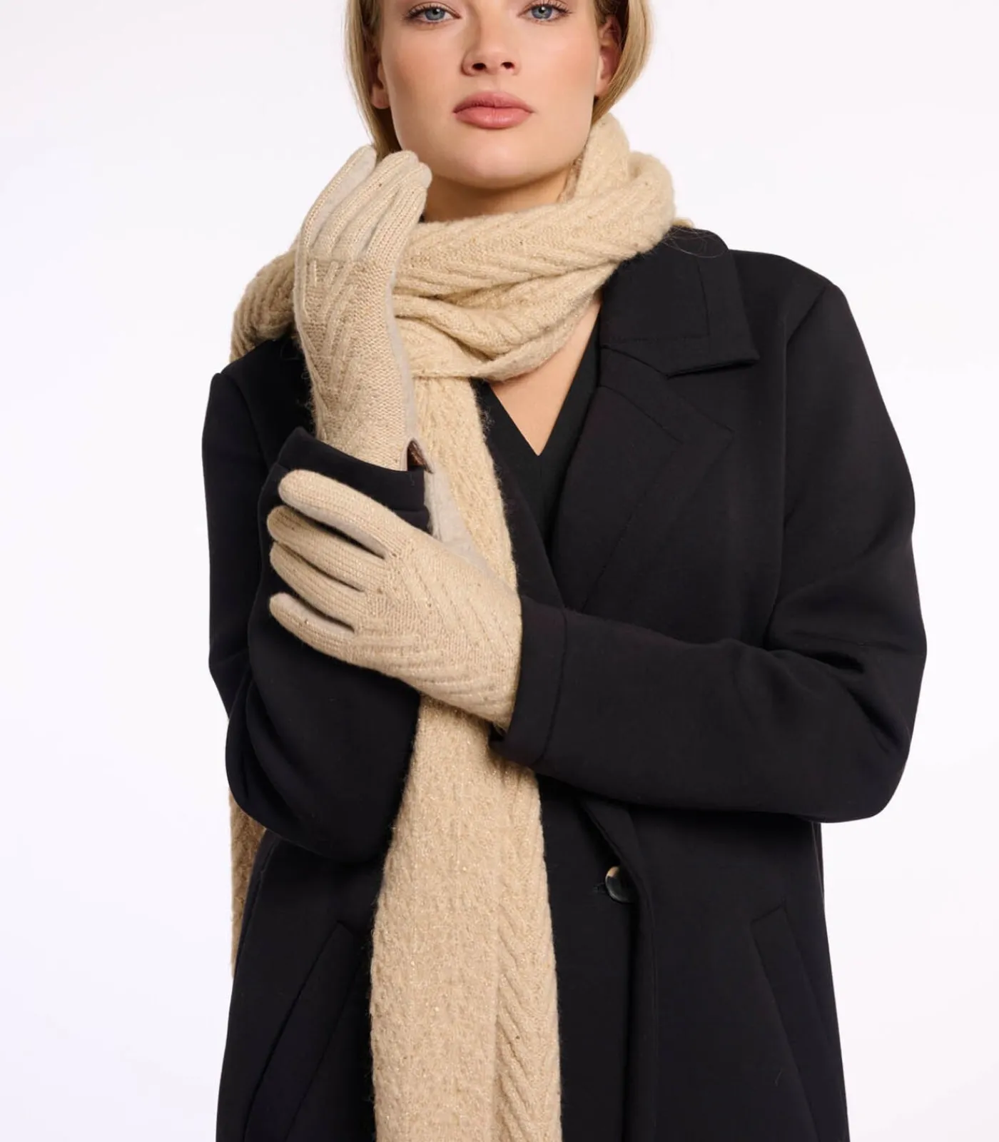 Clearance Gebreide handschoenen Licht OS DAMES Sjaals