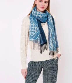 DAMES La Fiancée Gebreide rechthoekige sjaal CREEK