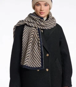DAMES Rino&Pelle Gebreide sjaal Oat zwart OS