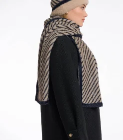 DAMES Rino&Pelle Gebreide sjaal Oat zwart OS