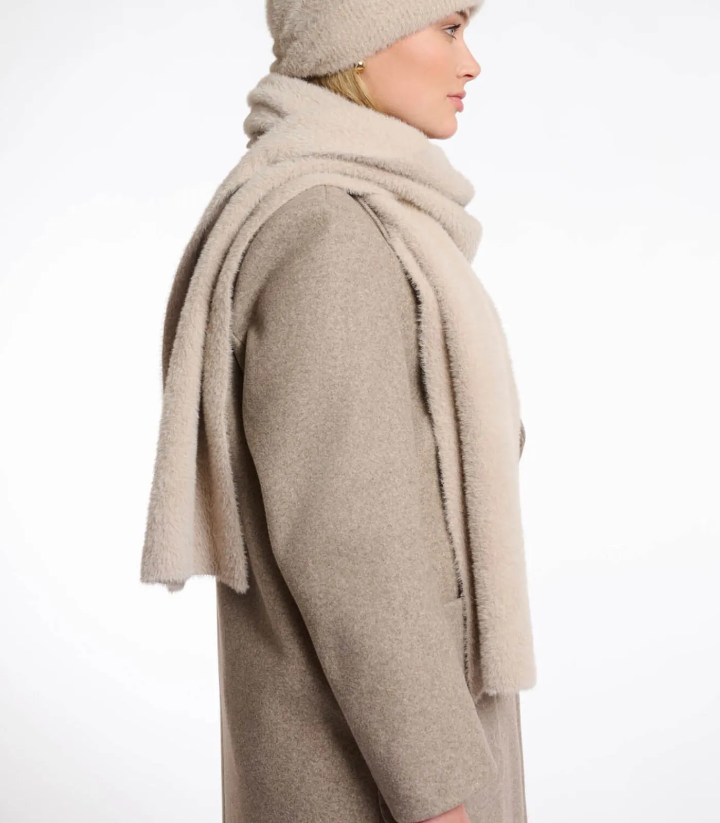 New Gebreide sjaal Stone OS DAMES Sjaals