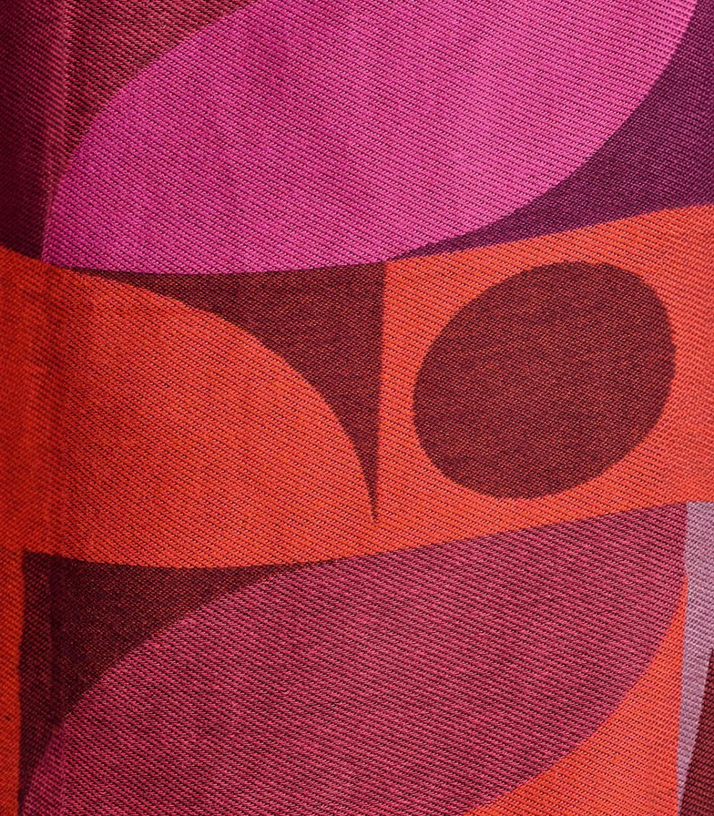 Gedessineerde rode sjaal van biologisch katoen DAMES Sjaals