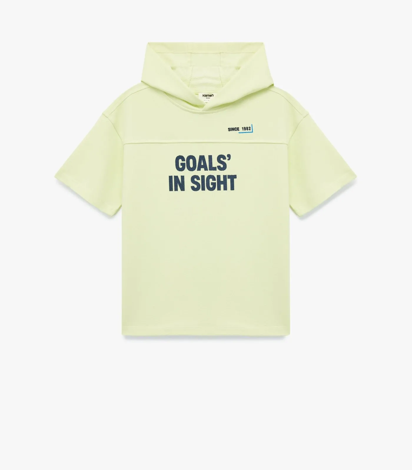 Kinderen Koton Geel Jongens Sweatshirt Korte Mouwen met Capuchon