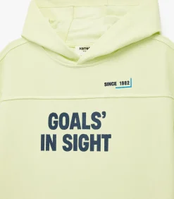 Kinderen Koton Geel Jongens Sweatshirt Korte Mouwen met Capuchon