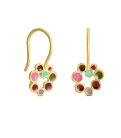 Outlet Gehaakte gouden oorbellen Candy Colours DAMES Oorbellen