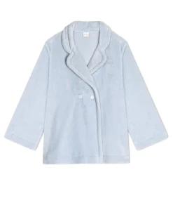 DAMES LE CHAT Geknoopt jasje van pluche flanel ESSENTIEL H77A