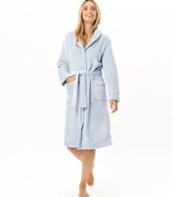 DAMES LE CHAT Geknoopte kamerjas van pluche flanel ESSENTIEL H51B