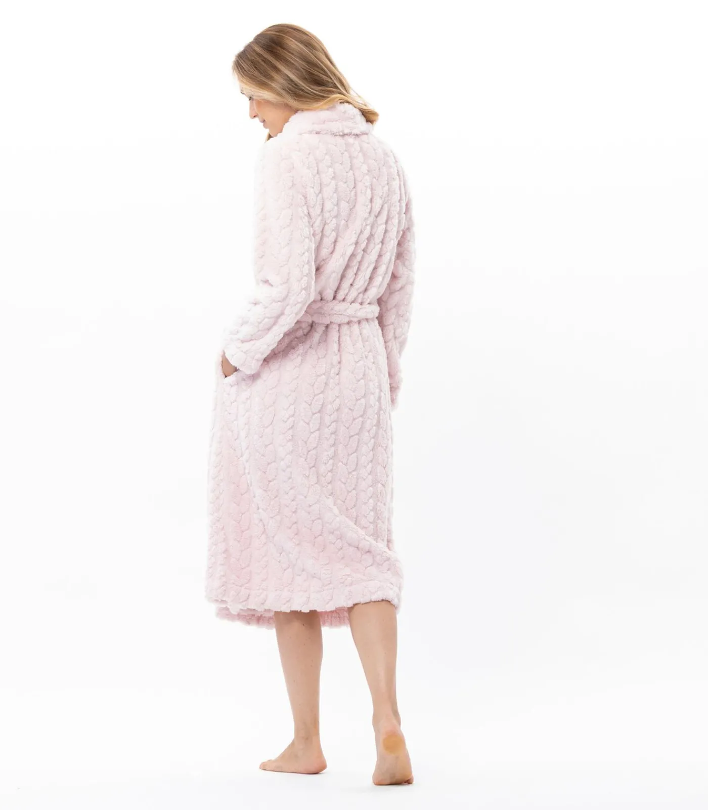 Discount Gekruiste badjas met gevlochten effect ESSENTIEL 160 DAMES Loungewear