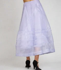 Best Gelaagde gestikte plooien uitlopende rok DAMES Rokken