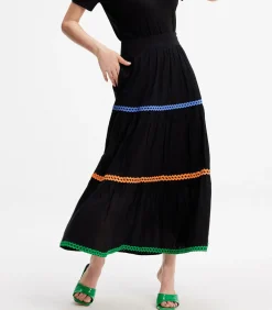 DAMES Smart & Joy Gelaagde ruches Boheemse uitlopende rok