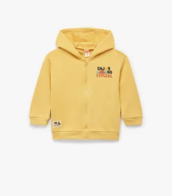 Hot Gele Baby Sweatshirt Rits Capuchon Kinderen Truien & Vesten