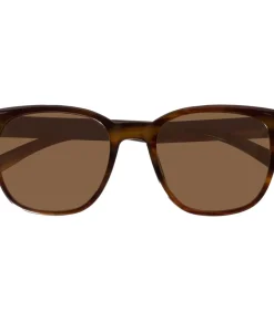 Hot Gemengde rechthoekige zonnebril tortoiseshell/goud DAMES Brillen