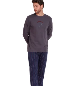 Outlet Gentlemen Pyjama outfit broek top lange mouwen SClub Heren Pyjama's