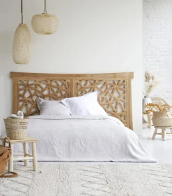 Tikamoon Gentong - Hoofdbord van massief teakhout 210 cm