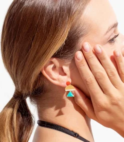 Hot Geometrische en kleurrijke Somni oorbellen DAMES Oorbellen