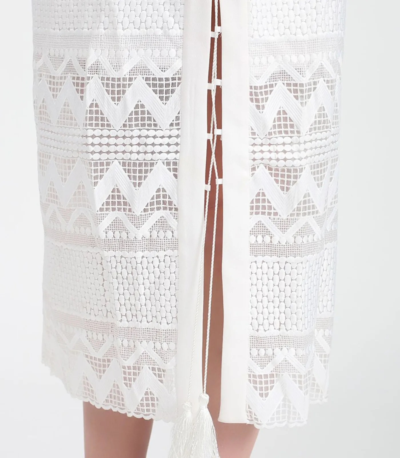 Sale Geometrische kanten rok op kuitlengte DAMES Rokken