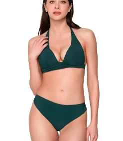 DAMES LUNA Geplooide zwembroek 5cm BLUE SENSE