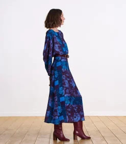 Discount Geprinte pruim uitlopende midirok DAMES Rokken