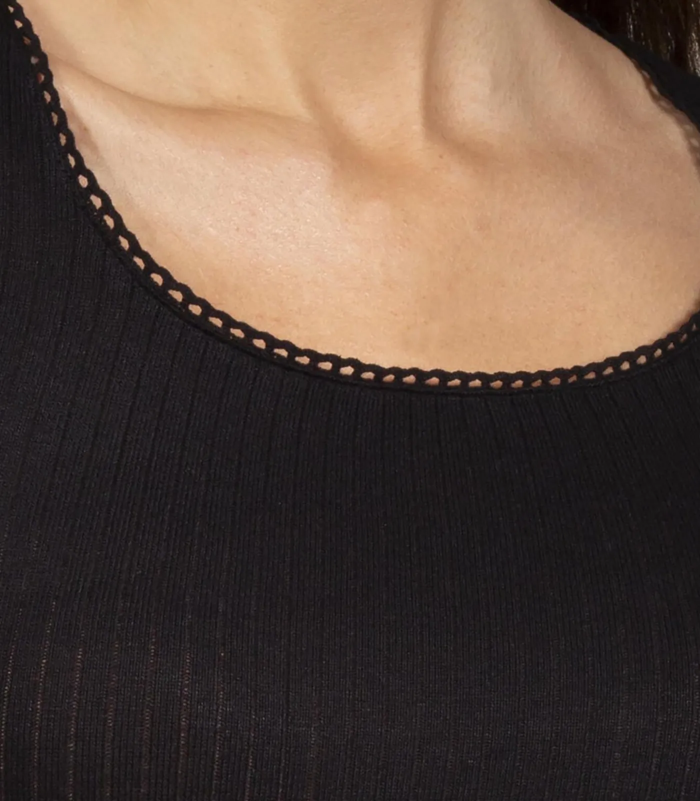 Best Geribde damestanktop Zwart DAMES Loungewear