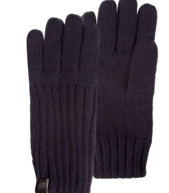 Clearance Geribde herenhandschoenen Navy Heren Handschoenen