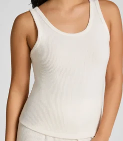 DAMES Hunkemöller Geribde singlet van geborstelde jersey