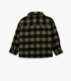 Kinderen Koton Geruite Flanel Blouse Lange Mouwen Knoopsluiting Zakdetail