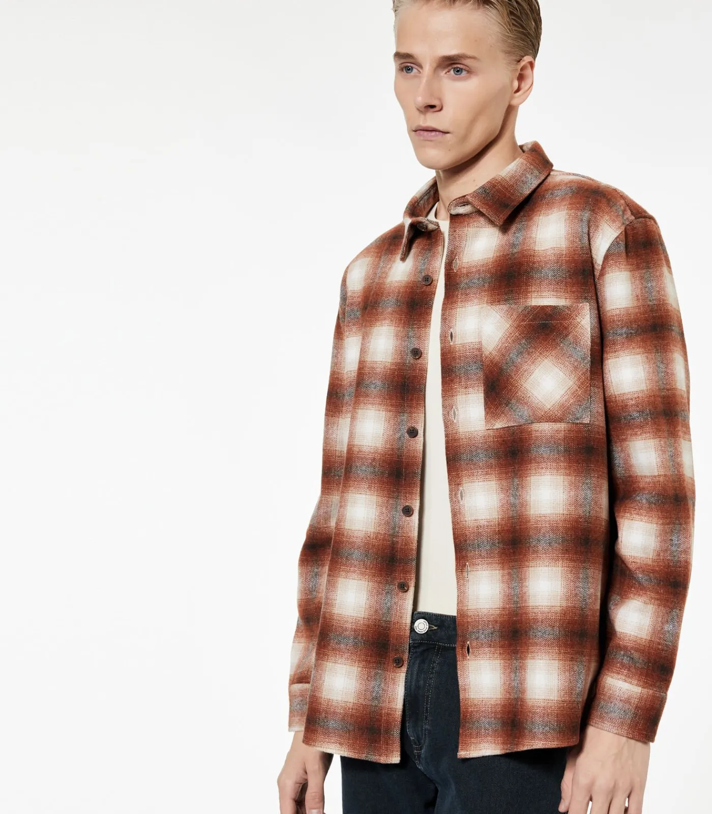 Outlet Geruite Flanellen Overhemd Lange Mouwen Kinderen Tops