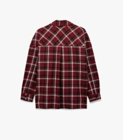 Online Geruite Lange Mouwen Flanellen Oversized Shacket DAMES Jassen