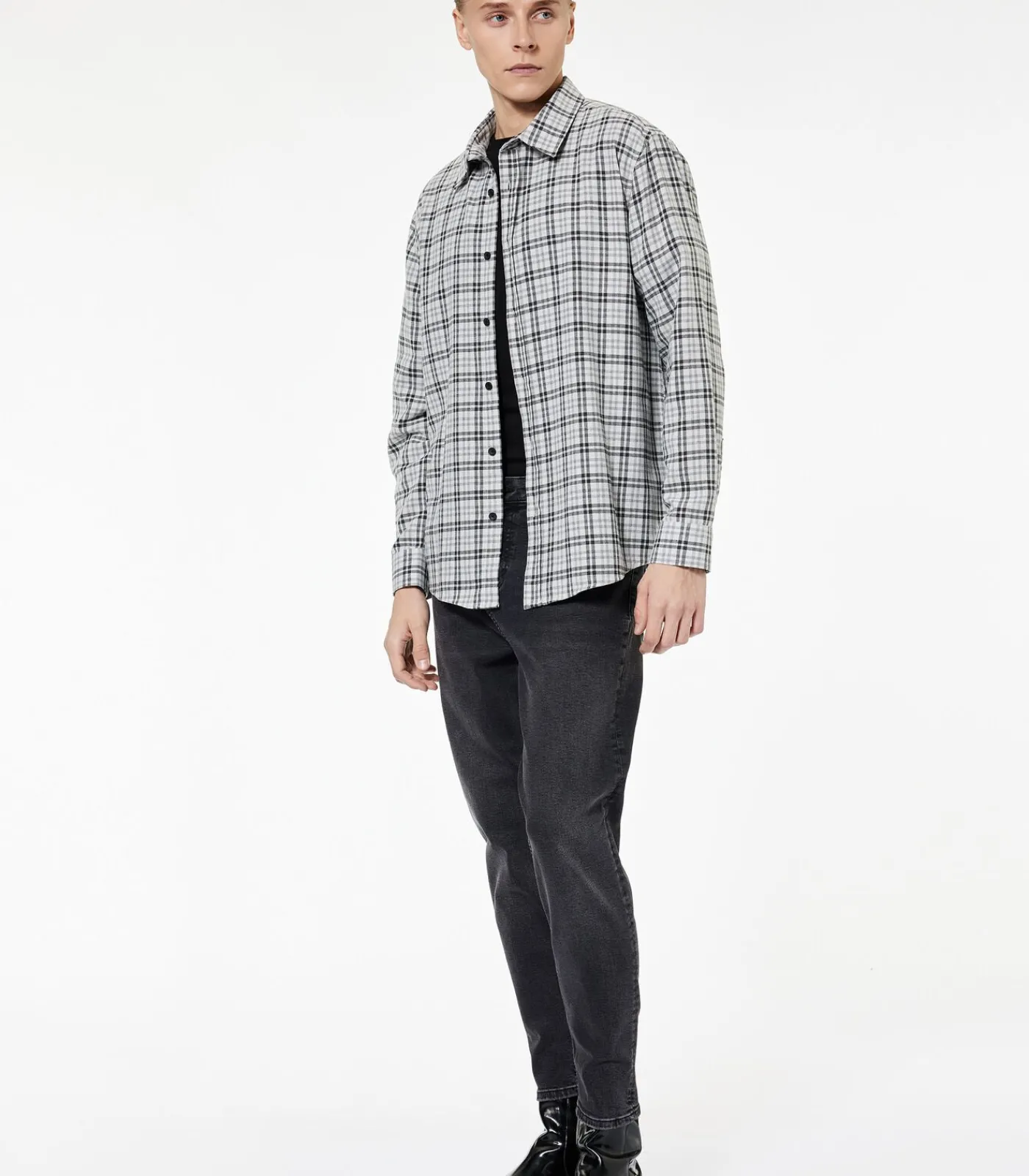 Kinderen Koton Geruite Regular Fit Overhemd met Lange Mouwen