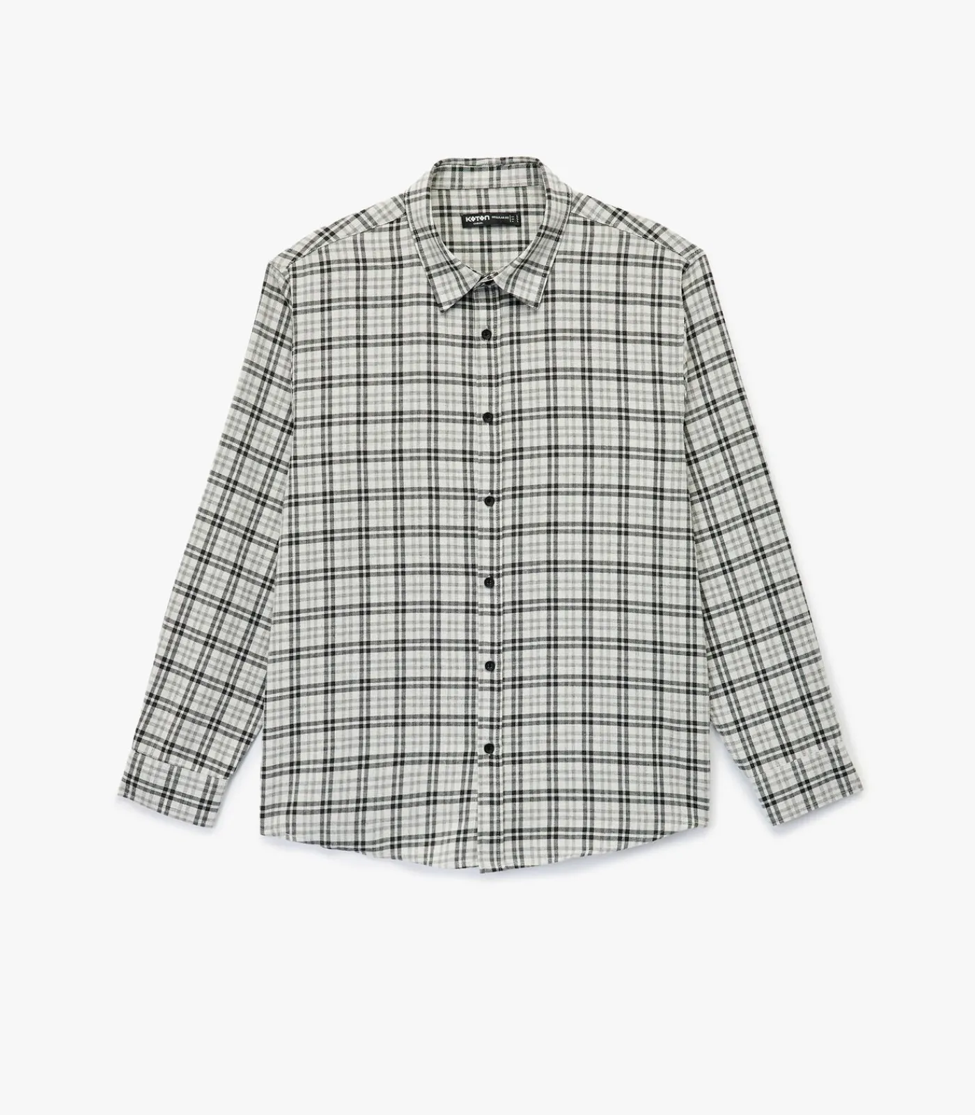 Kinderen Koton Geruite Regular Fit Overhemd met Lange Mouwen